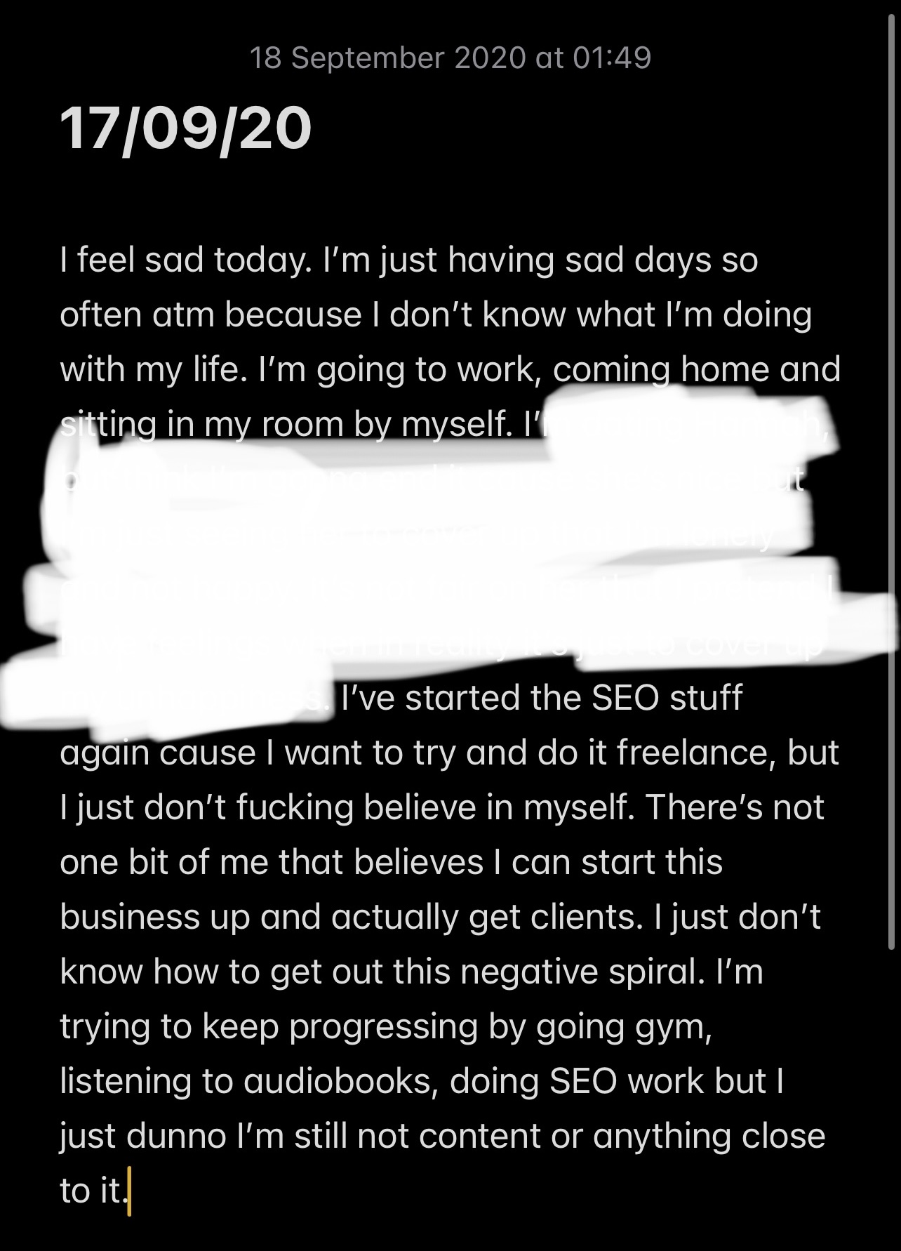 Personal note from 17/09/2020