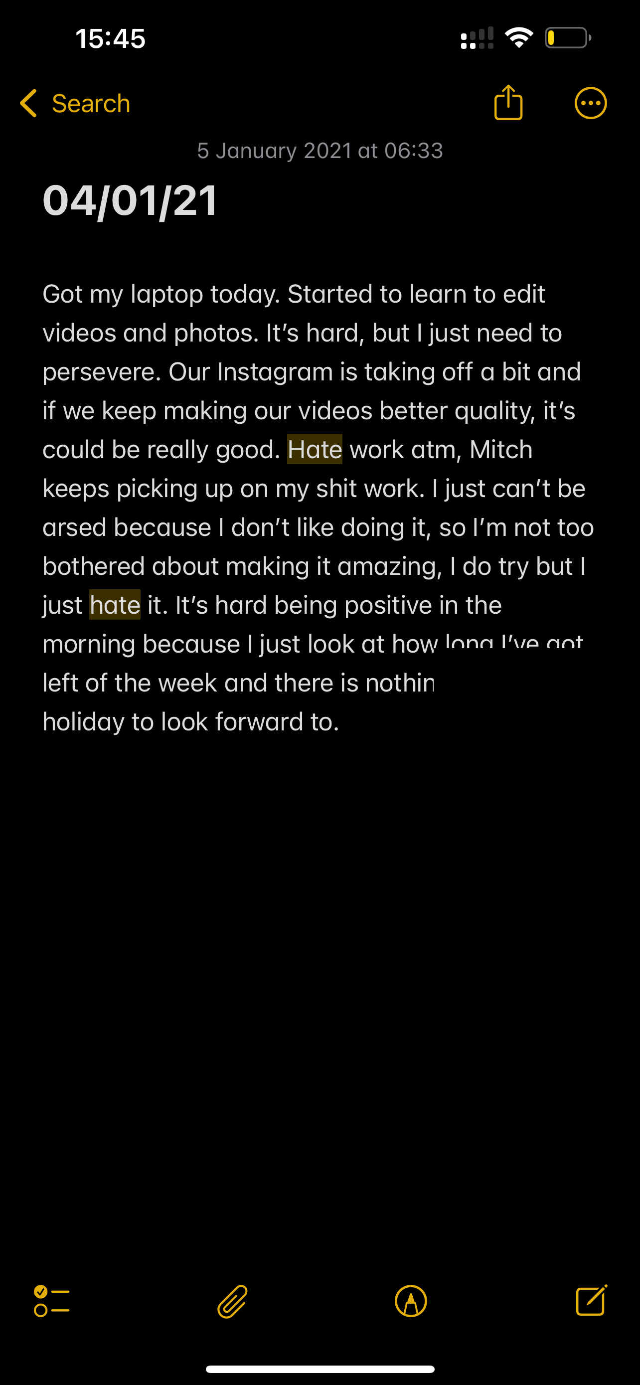 Personal note from 04/01/2021