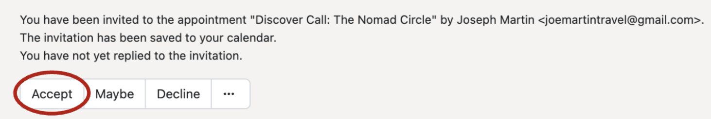 Email confirmation example